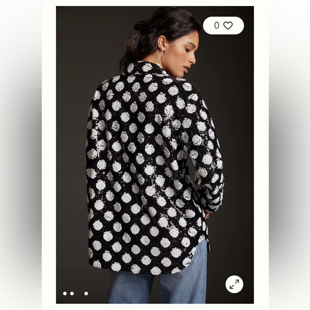Maeve XS Sequined Shirt Jacket by Anthropologie - Picture 4 of 9